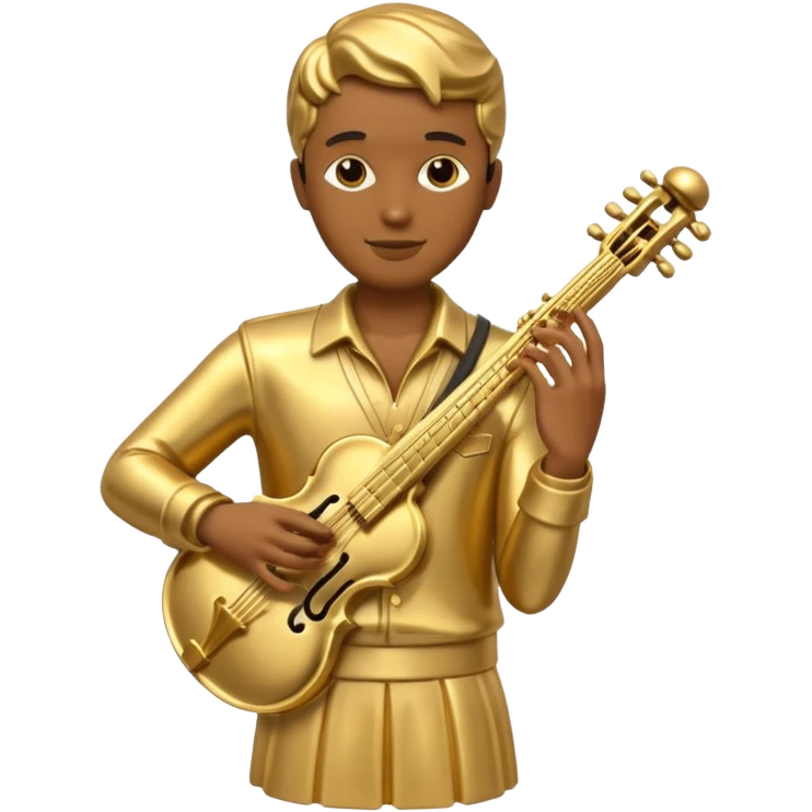 musician statue gold emoji