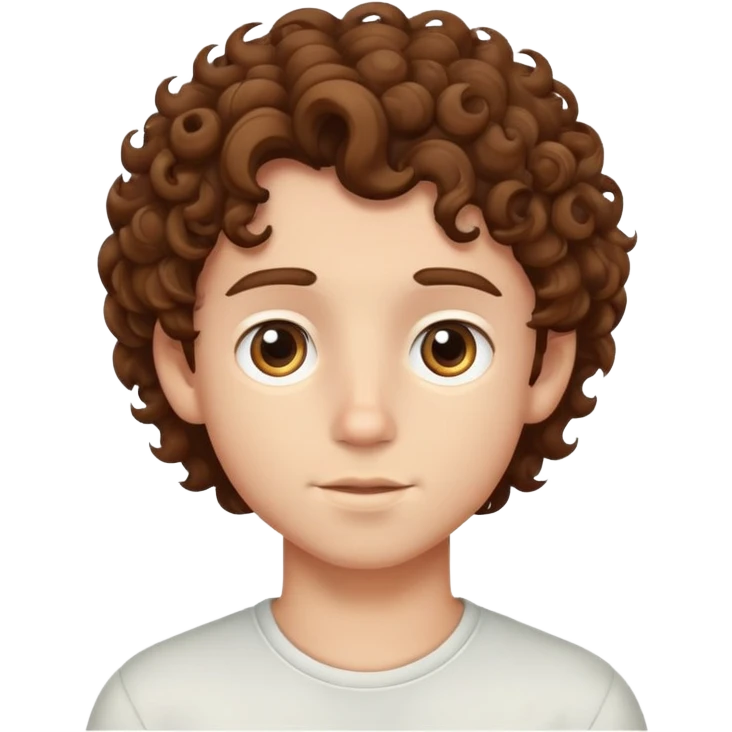 Boy with curly hair emoji
