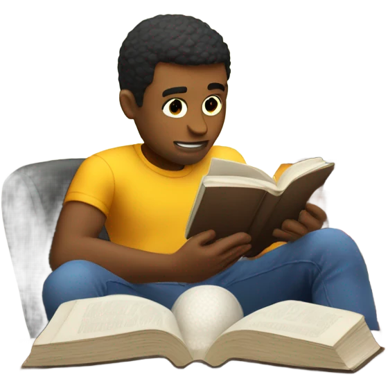 Football guy reading book  emoji