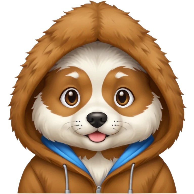 Dog wearing hoodie  emoji