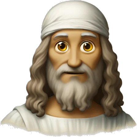 leonardo da Vinci holds a palette emoji