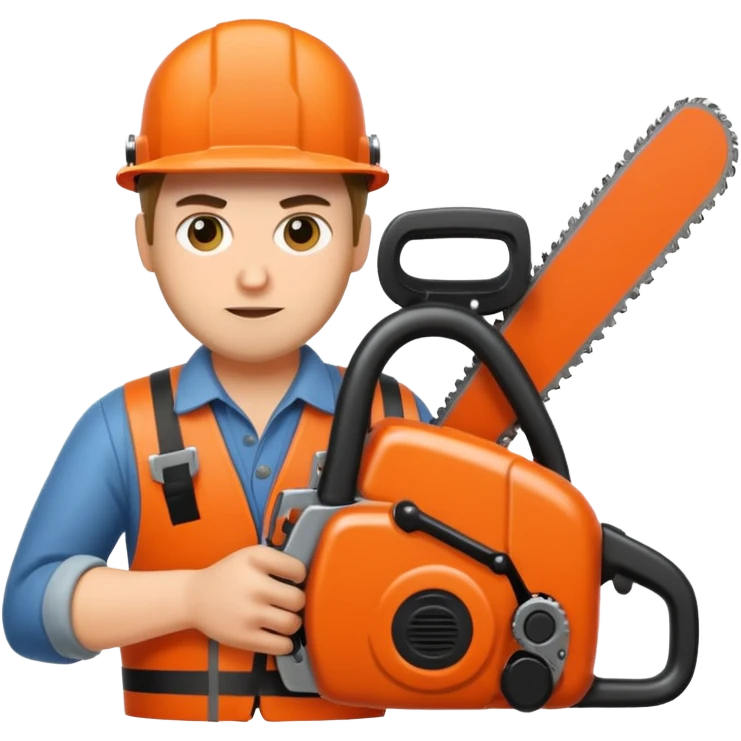 Midget with a chainsaw emoji