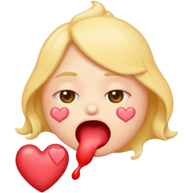 un emoji vomitando corazones emoji