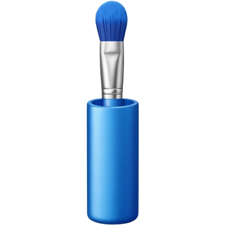 Blue make up brush emoji