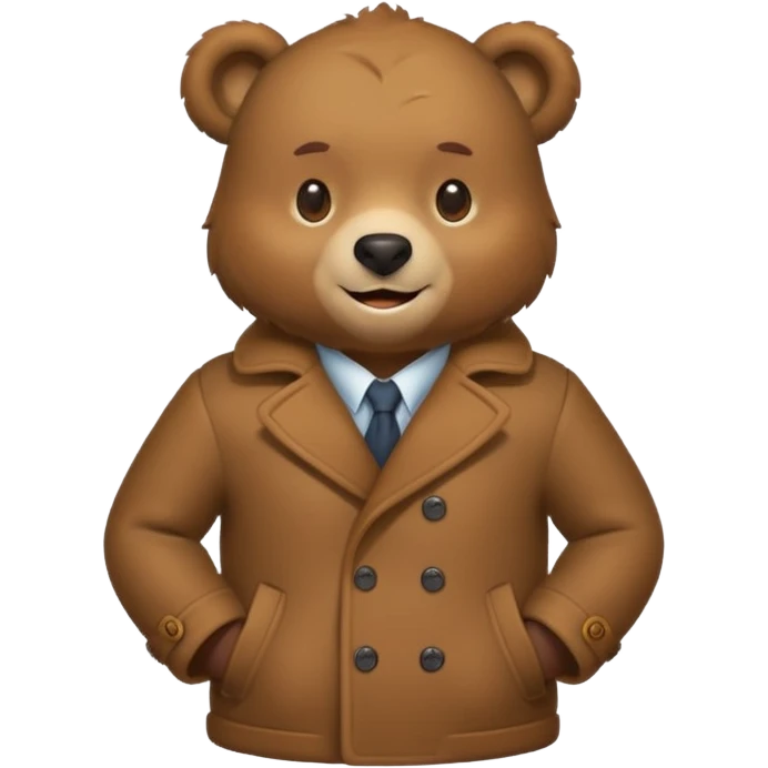 bear wearing coat emoji