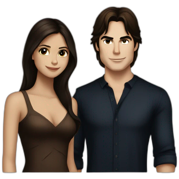 Elena Gilbert and damon Salvatore  emoji