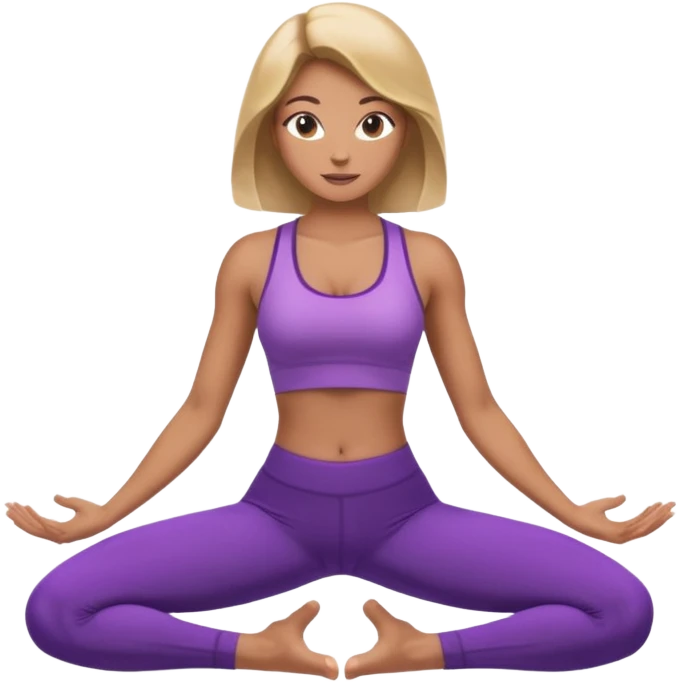 	A woman in purple leggings and top lifting her chest in cobra pose, glowing sunset background, relaxed atmosphere. emoji