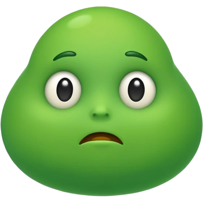green blob without a face emoji