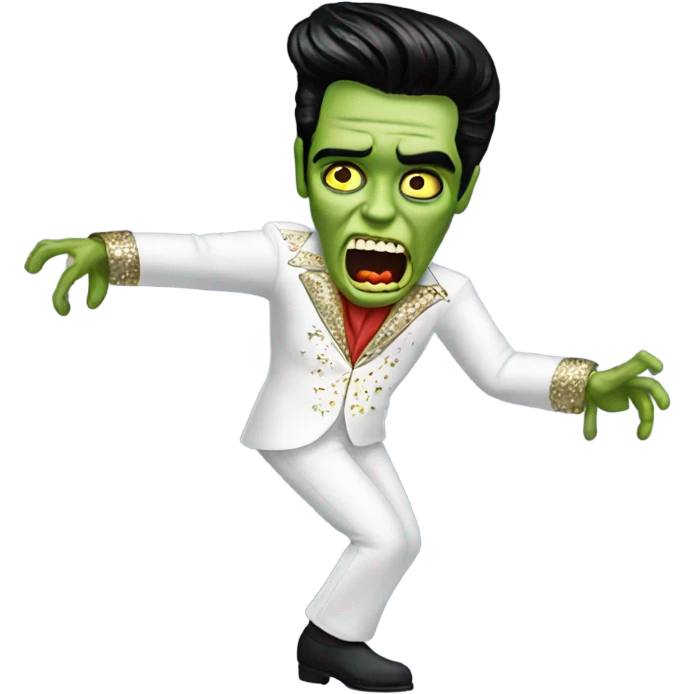 elvis zombie dancing emoji