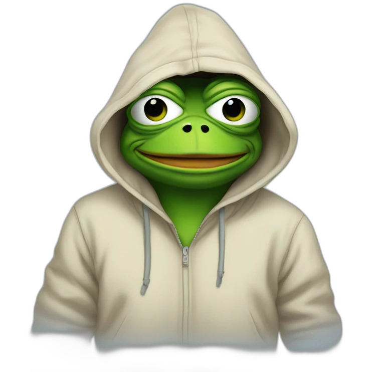 pepe frog in hoodie emoji