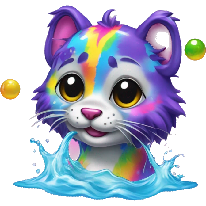 Lisa frank animal in water  emoji