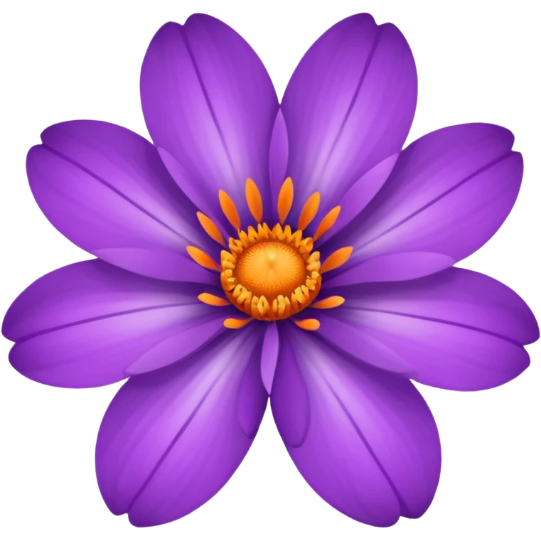 purple orange flower emoji