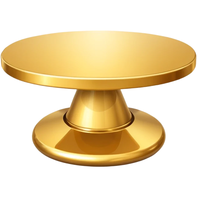 gold futuristic round table emoji