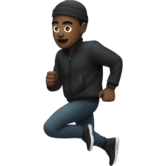 thief running with jordan shoes on emoji