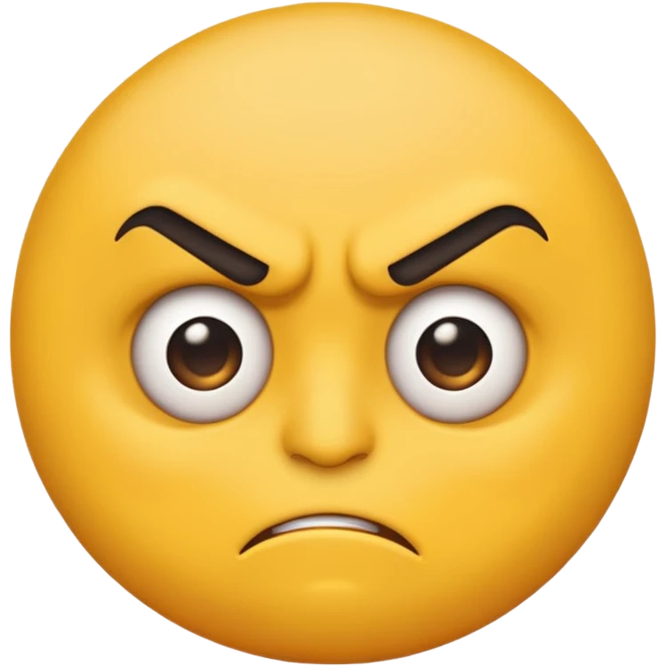 angry emoji frowning with furrowed brows emoji