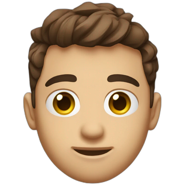 Chico gamer moreno con ojos marrones emoji