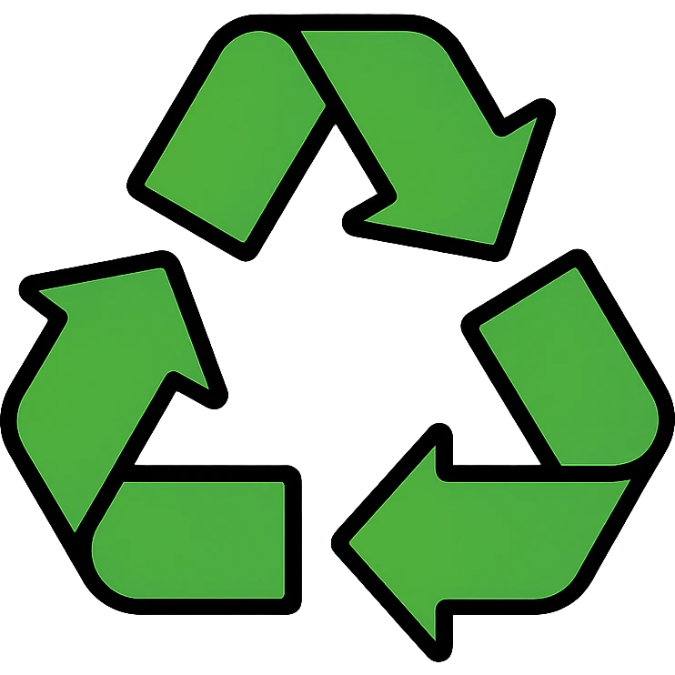 Green recycling symbol icon emoji