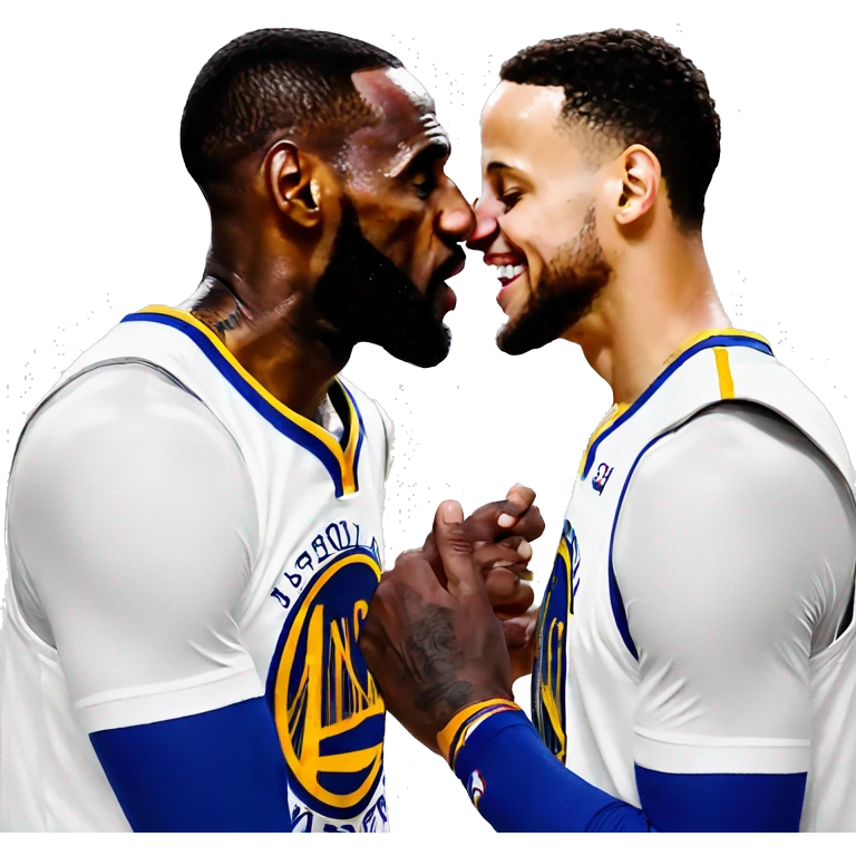 LeBron kissing curry emoji