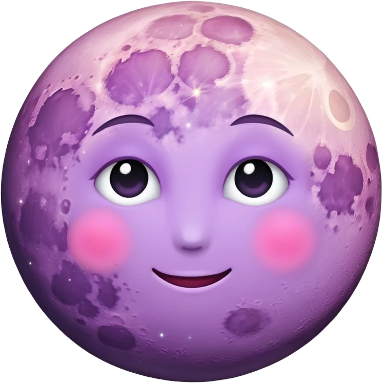 Light purple pink moon sleep emoji