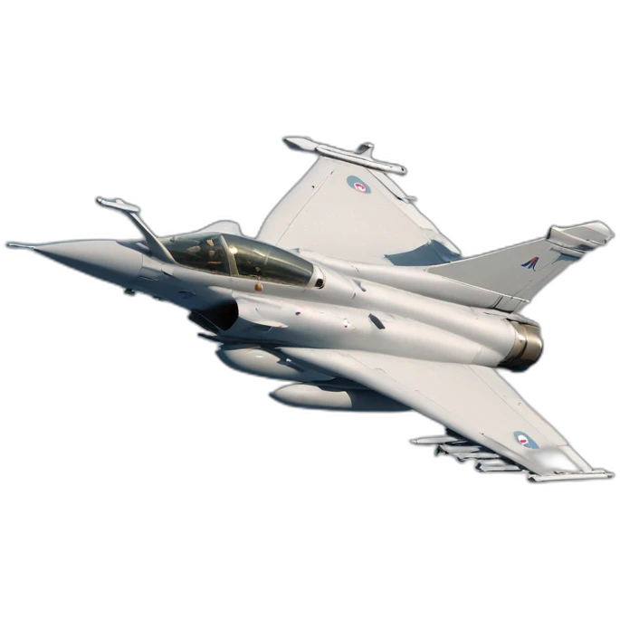 two Dassault Rafale swooping towards the sky seen from above emoji