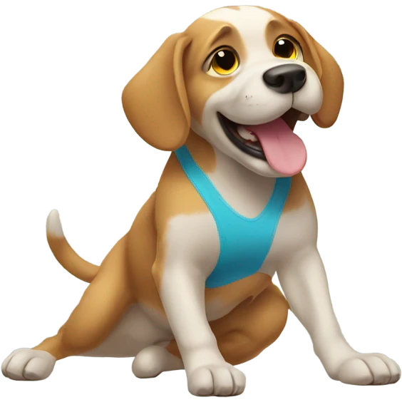 Dog doing gymnastics  emoji