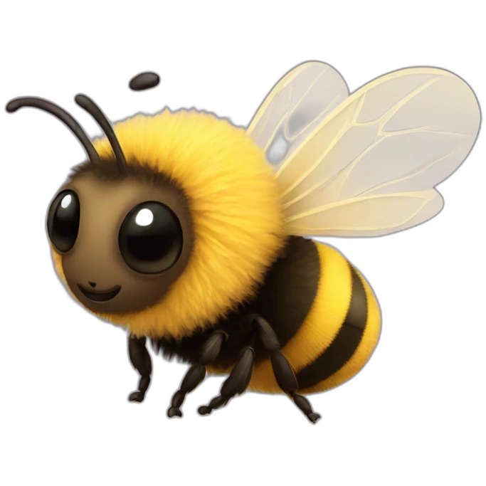 Fluffy bee emoji