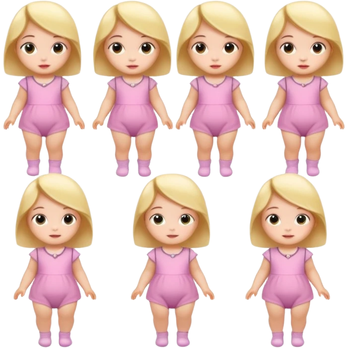 Baby Girl, Different Poses, different outfit emoji