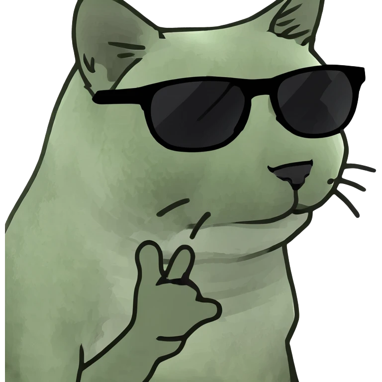 Cat with sunglasses emoji