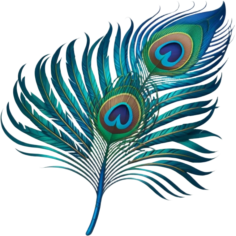 Peacock single feather emoji  emoji