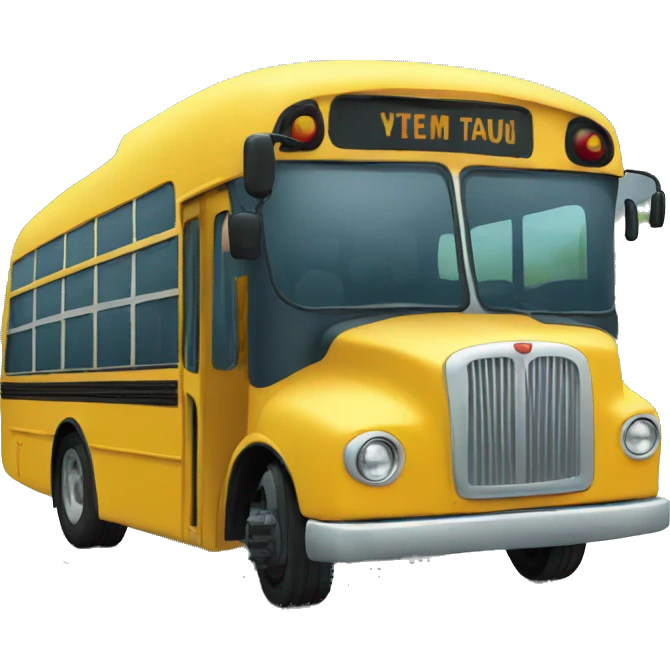 bus happy face emoji