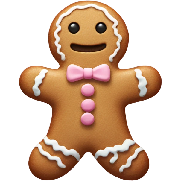 Pastel gingerbread man emoji