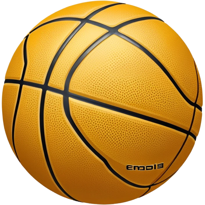 shiny gold basketball, basketball texture with black lines, metallic gold finish emoji