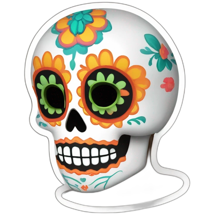 dia de los muertos sticker skool emoji