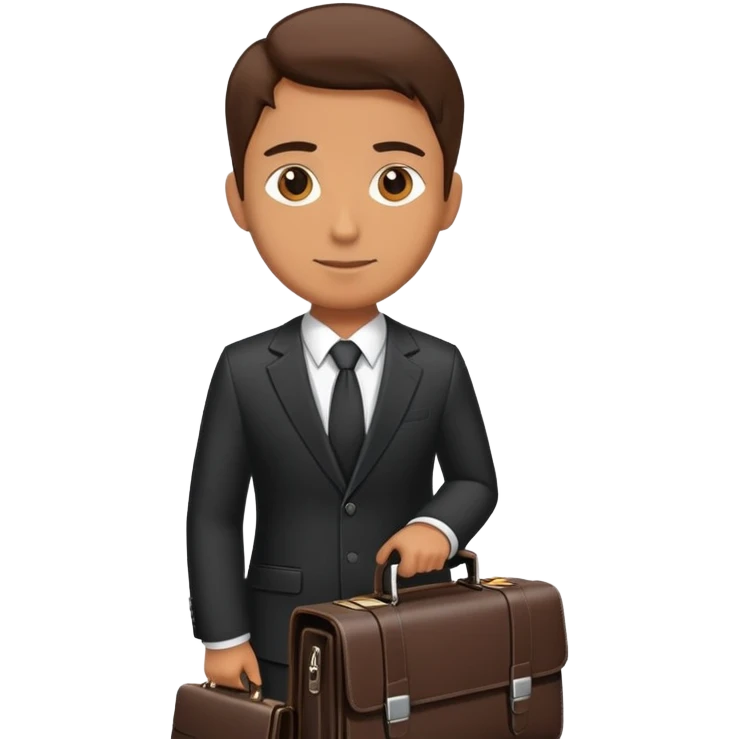 lawyer with briefcase and suit emoji