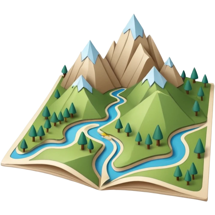 Map for hiking emoji