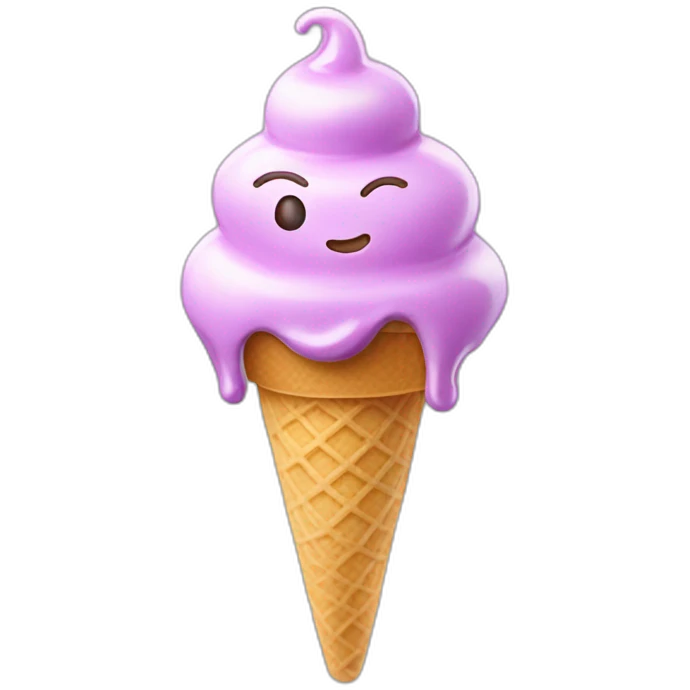 3d ice cream emoji