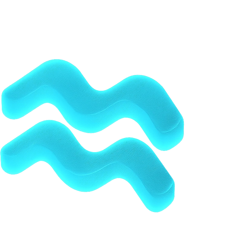 "A minimalistic glowing zodiac symbol [ZODIAC SYMBOL], centered on a dark cosmic background, symbol color #00d9ff, clean design, modern and luminous" emoji