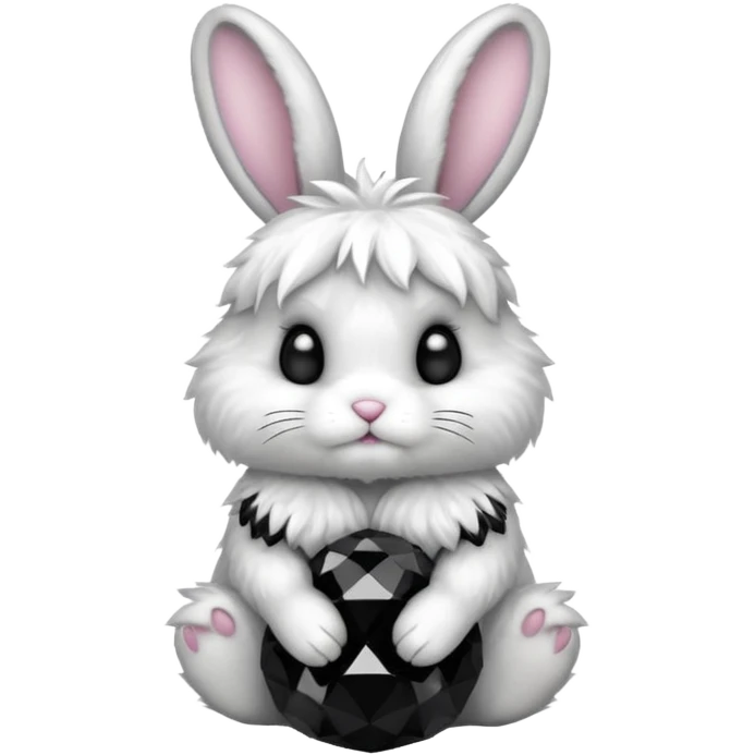 Bunny with black cristals emoji
