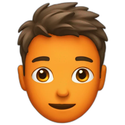 the boy behind the orange laptop emoji