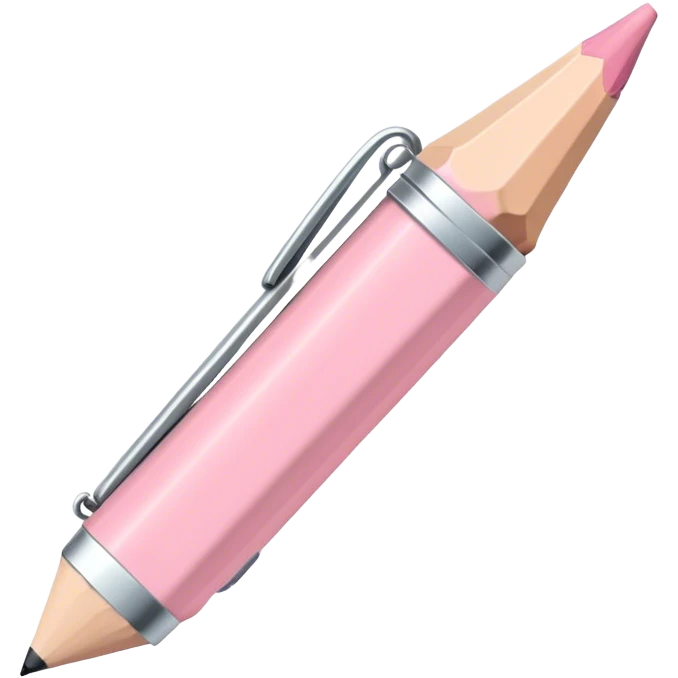 light pink pencil case no face emoji