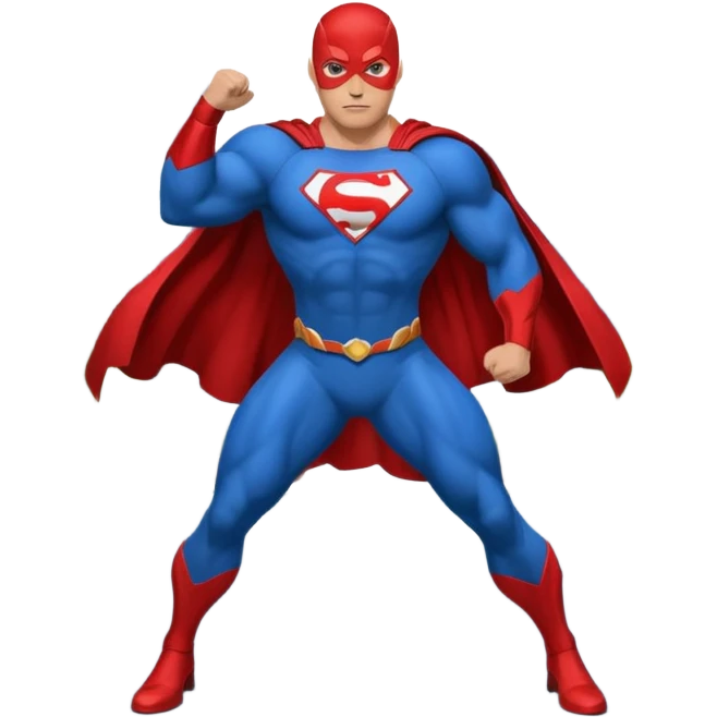 A superhero landing in front in the street emoji