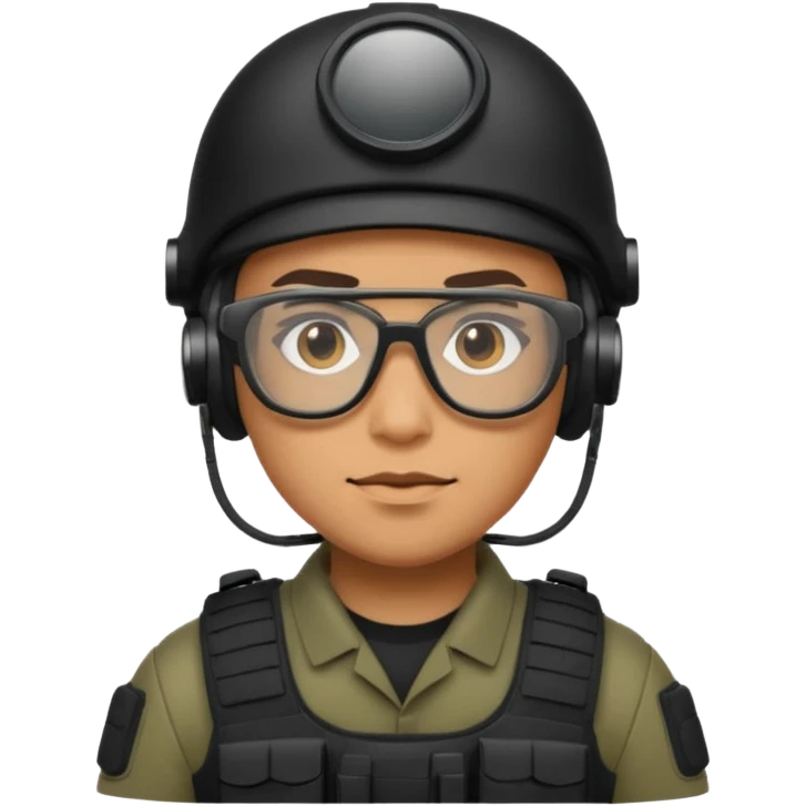 swat with tech glasses emoji
