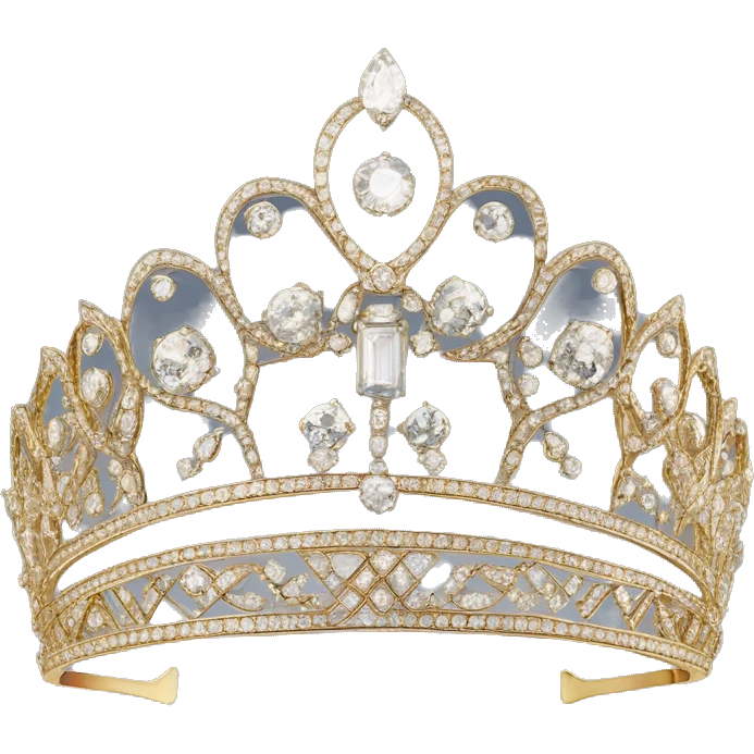 tzar style art deco diamond tiara gold  emoji