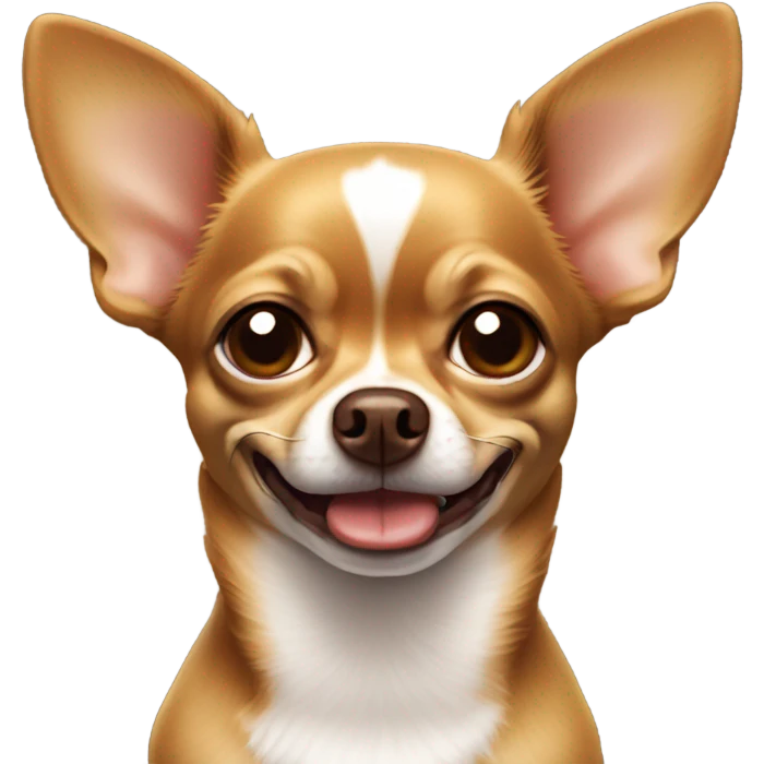 brown chihuahua smirking emoji