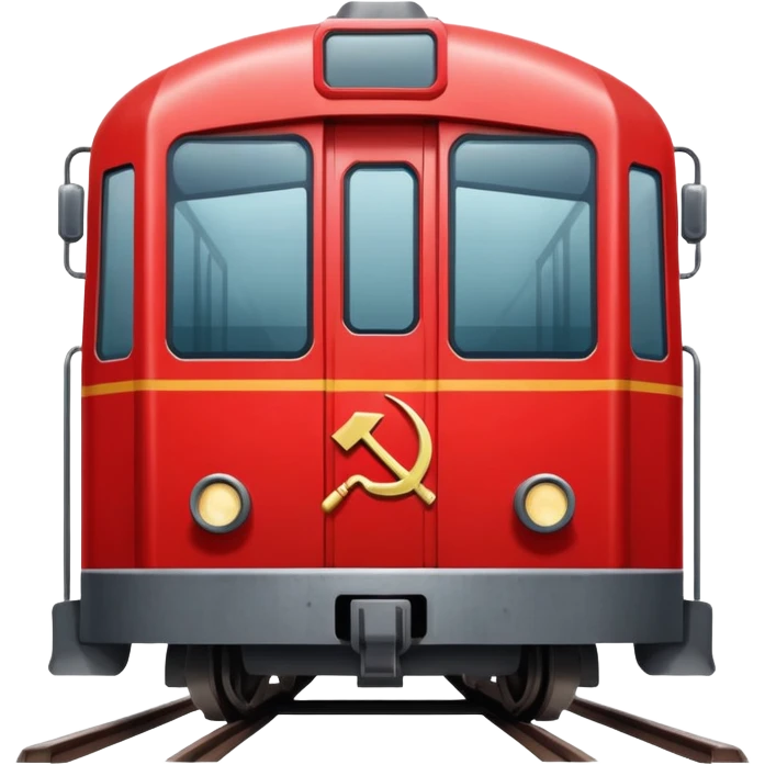 USSR metro train with hammer and sickle on the front emoji