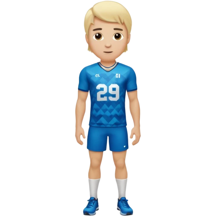 blonde man Number 7 Printed Athlete emoji