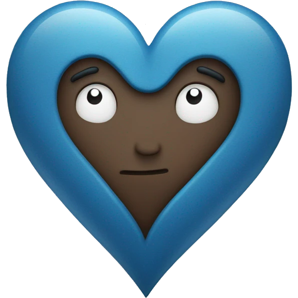 heart that is half light blue and half dark blue ￼ emoji