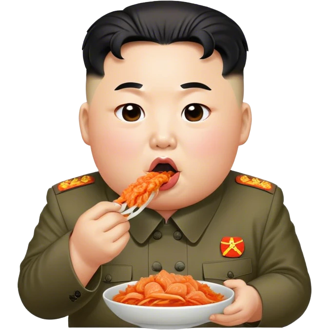Kim Jong Un eating Kimchi emoji