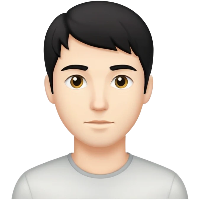 artist caucasian male black hair young man  emoji