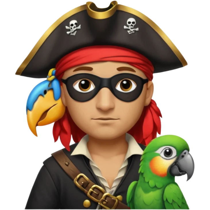 pirate and parrot emoji